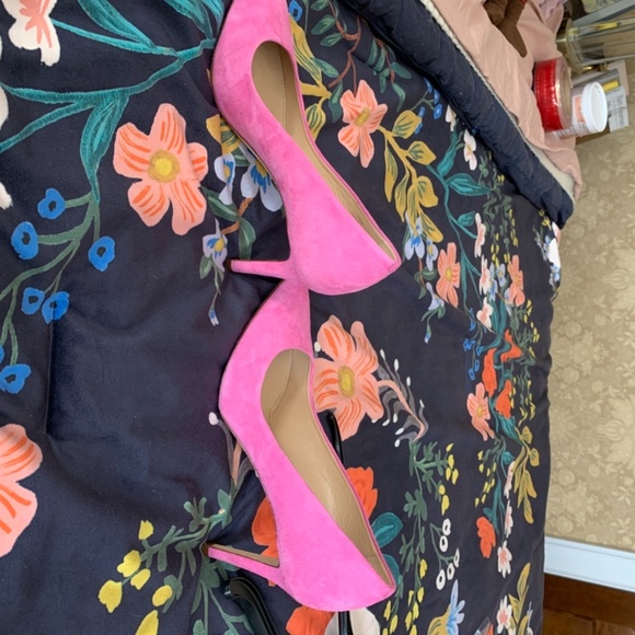 J crew nade in Italy pink suede shoes . Worn only twice! - Picture 4 of 4